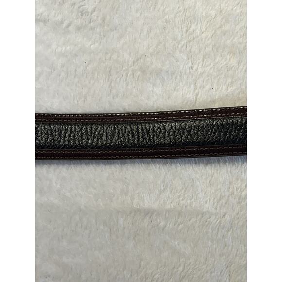 New Johnston Murphy 36 Mens Dress Belt Black Brown Silver Buckle 76-44049 - Picture 11 of 16